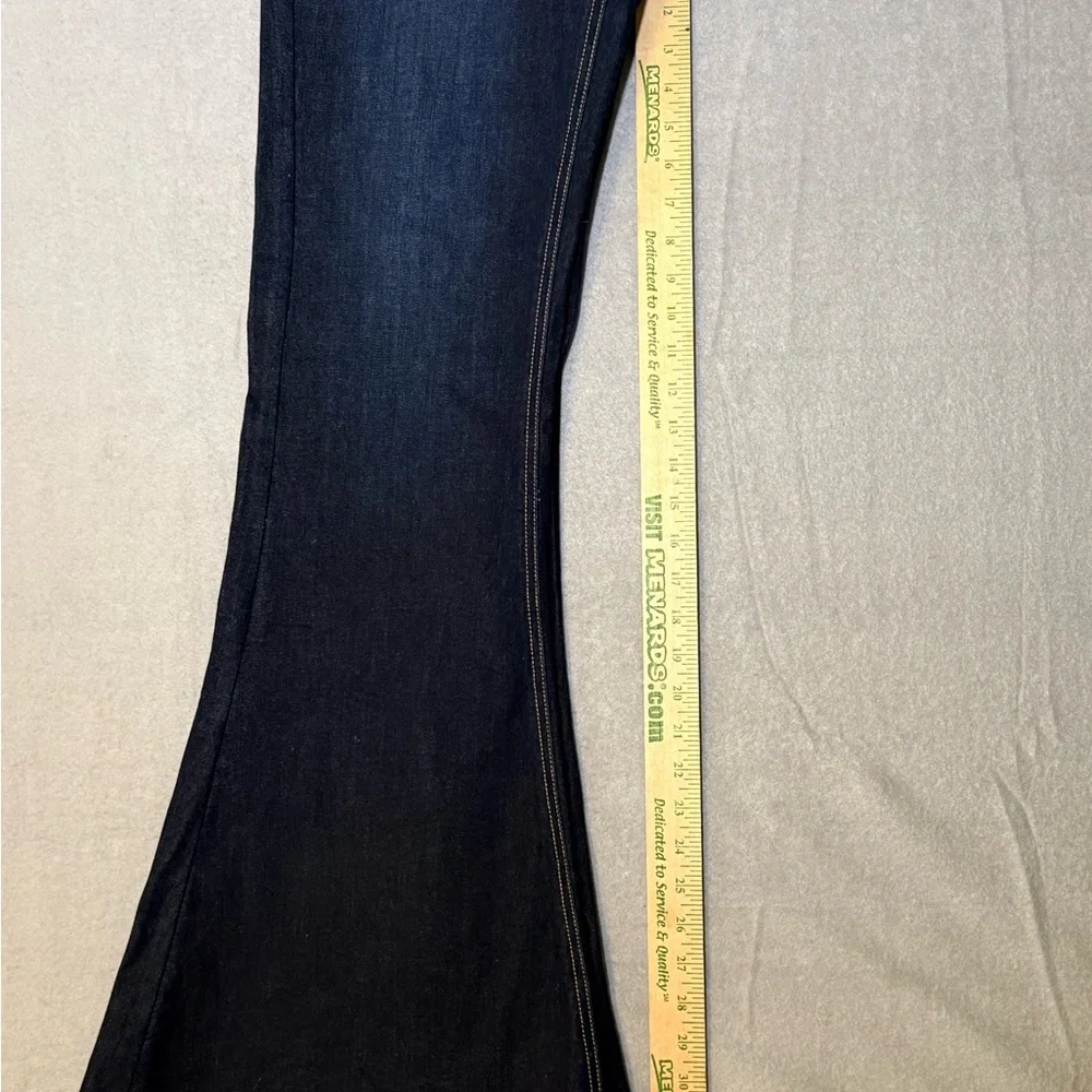 KanCan Jeans Women 11 29x33  Blue Jainey High Rise Super Flare Dark Wash Stretch - Picture 7 of 8